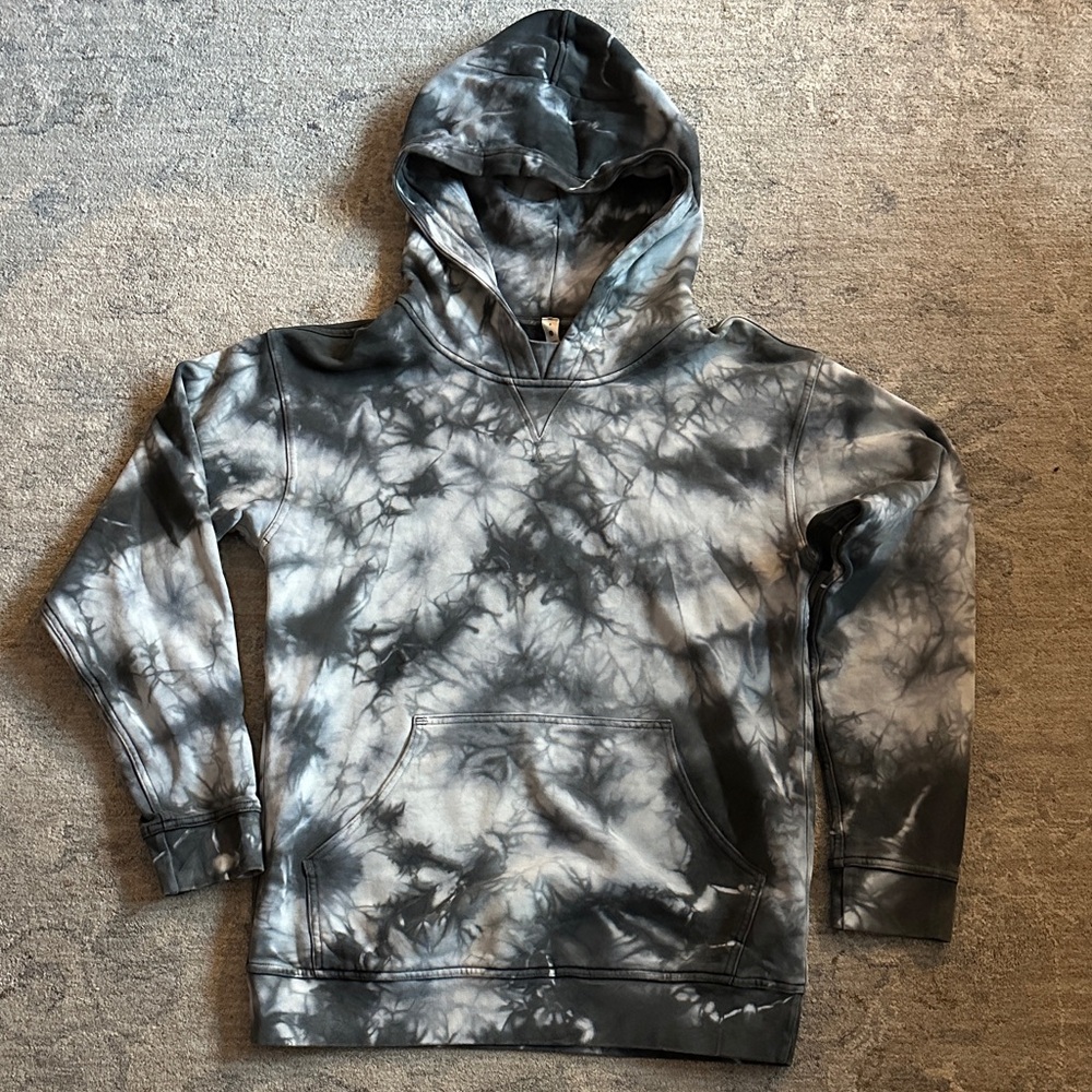 Lululemon All Yours hoodie, size 8 gray tie dyed
